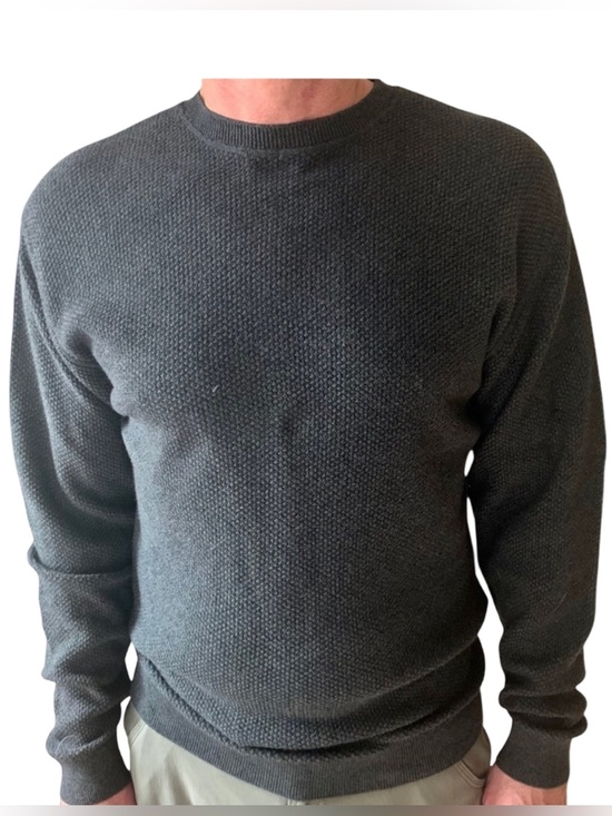Joseph Abboud Other - JOSEPH ABBOUD Crewneck Sweater 100% Cotton Textured Knit Grey Pullover Size M